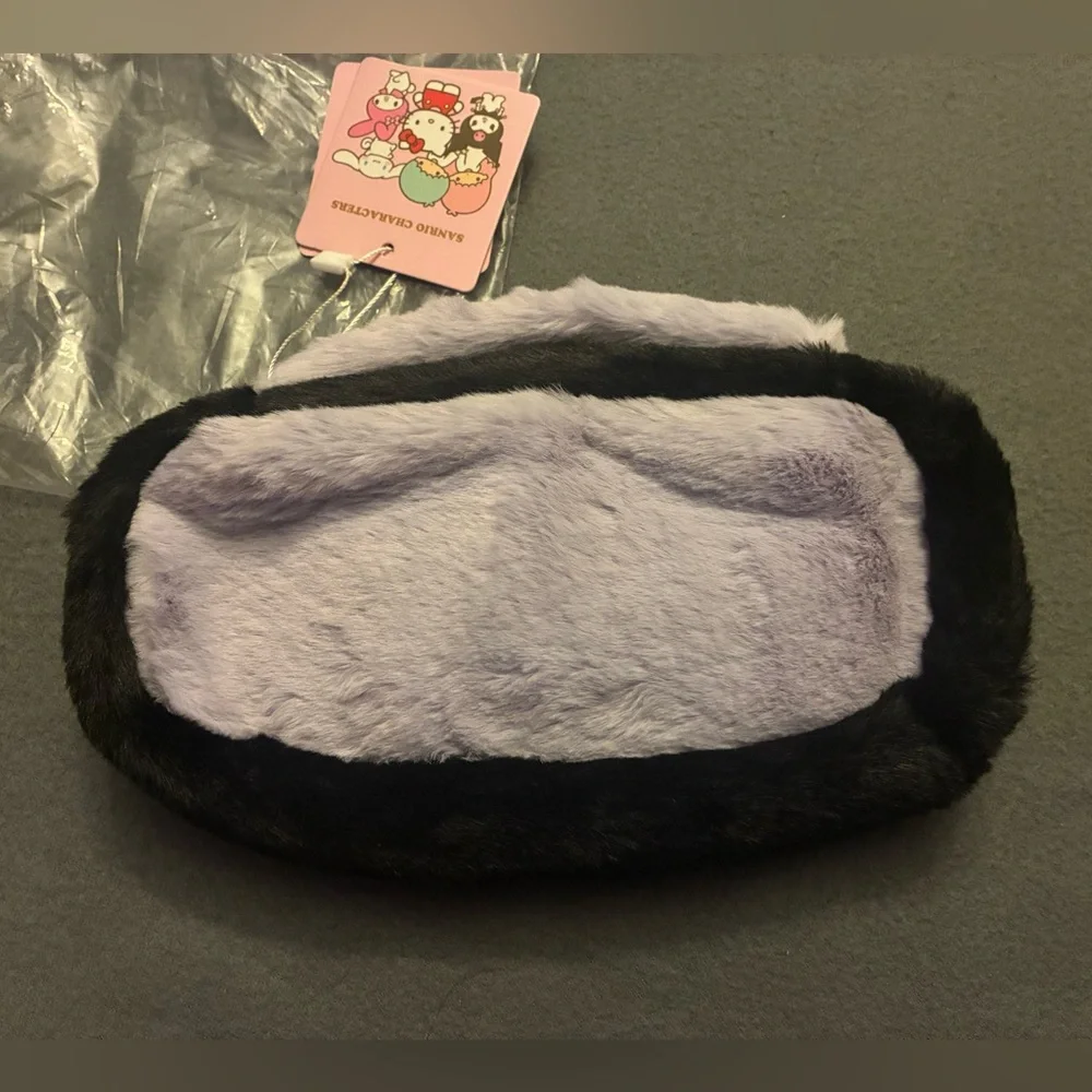 NWT Kawaii Sanrio Kuromi Plush Fuzzy Pencil Pouch